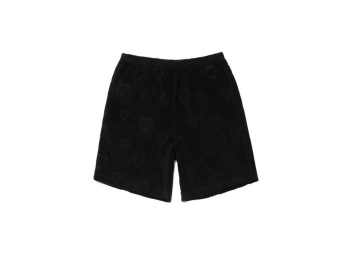 Human Made Heart Pile Shorts Black